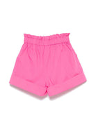 Shorts Teddy Bear per bambina fucsia con due tasche laterali HAQ018LLA12 50533 MOSCHINO KIDS 