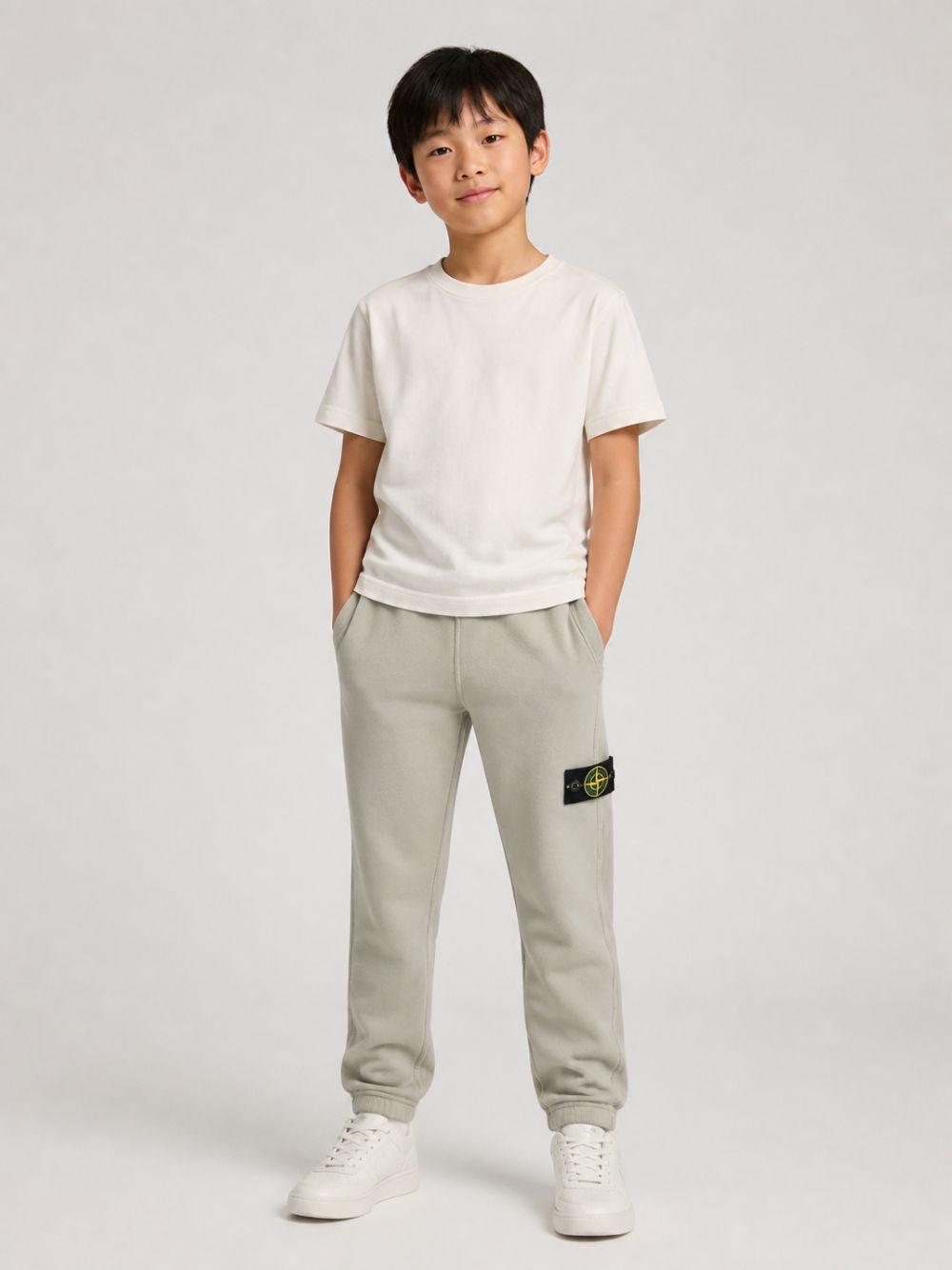 Pantaloni sportivi per bambino Stone Island Kids grigio con logo L2S166200002S0A20 V0068 STONE ISLAND KIDS 