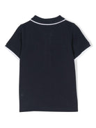 Polo con stampa per neonato BOSS Kidswear blu con orlo dritto J05P13 849 BOSS KIDS 