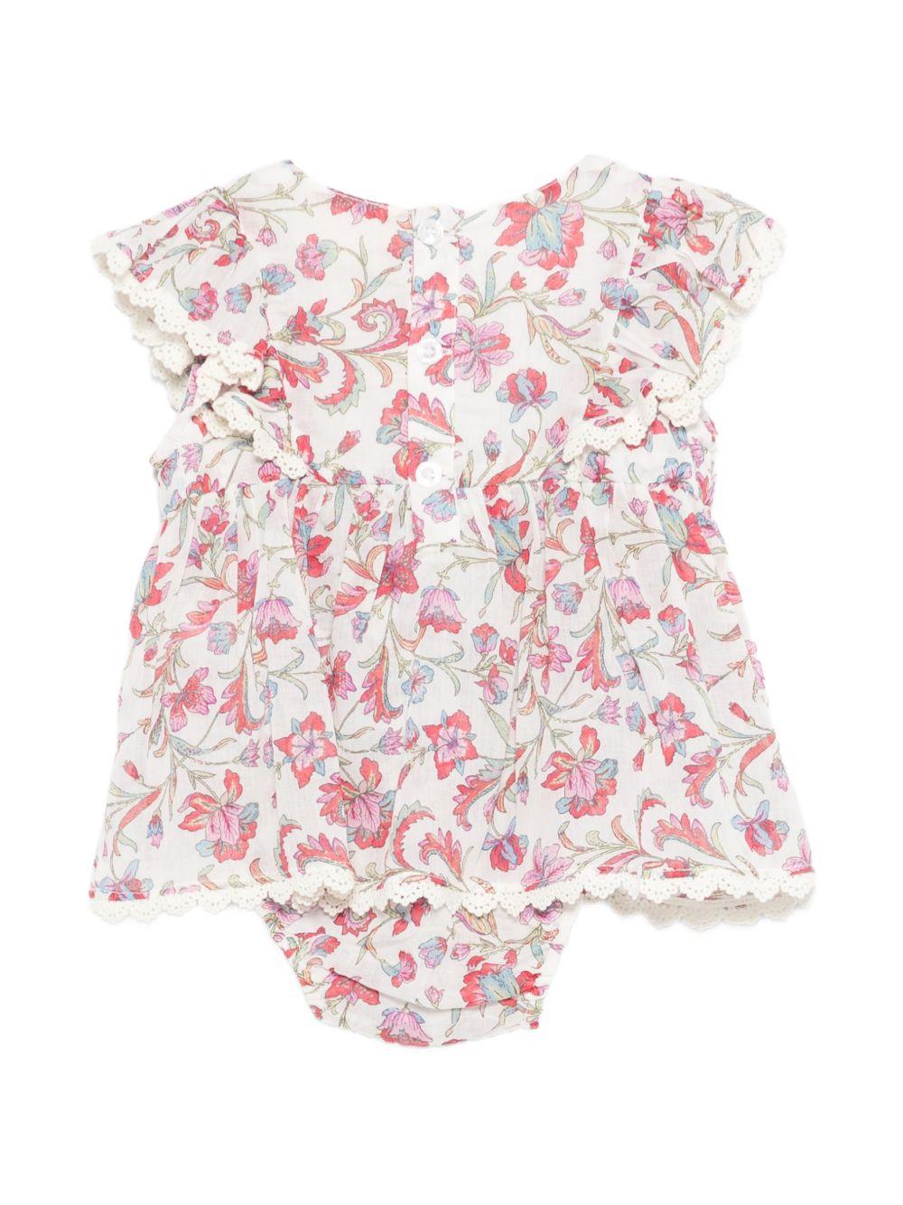 Abito per neonata Louise Misha bianco con stampa fiori all-over FRI-S26-R0073 CREAM LOUISE MISHA KIDS 