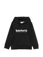 Felpa per bambino Timberland Kids nera con stampa logo sul davanti T60975 09B TIMBERLAND KIDS 