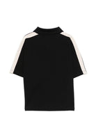 T-shirt per bambino Palm Angels Kids nera con logo sul davanti PBBD013S26FLE001 110 PALM ANGELS KIDS 