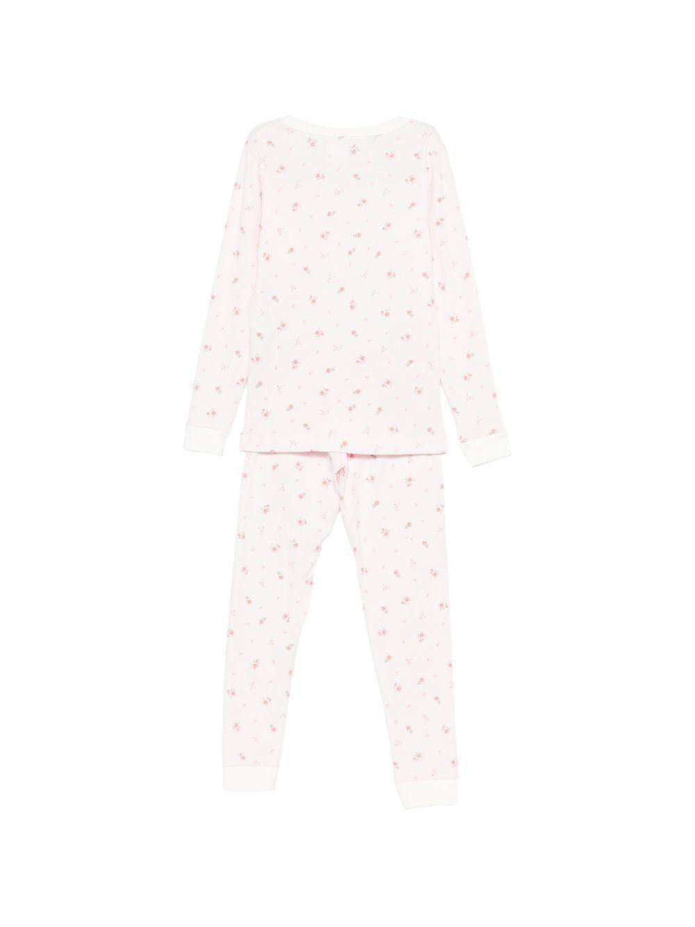 Pigiama per bambina Petit Bateau rosa con stampa floreale all-over A0FP9 01 PETIT BATEAU KIDS 