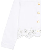 Giubbino per bambina Molo bianco con orlo ricamato 5S26M310 5636 MOLO KIDS 
