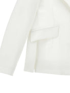 Blazer per bambina Monnalisa bianco con applicazione fiore 71G103 7303 0001 MONNALISA KIDS 