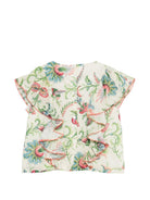 Blusa per bambina Etro Kids beige con stampa floreale GY5A82 M0082 106MC ETRO KIDS 