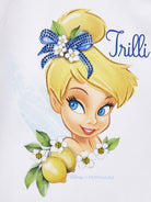 T-shirt per bambina Monnalisa bianca con stampa grafica Trilli 19G622 7032 0099 MONNALISA 