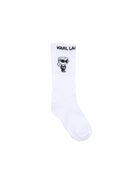 Calzini per bambini Karl Lagerfeld Kids bianchi con logo grafico Z31204 10P KARL LAGERFELD KIDS 