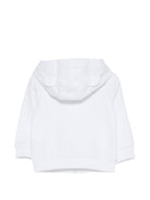 Felpa per neonati Moschino Kids bianca con stampa Teddy Bear MUF067LCA19 10101 MOSCHINO KIDS 