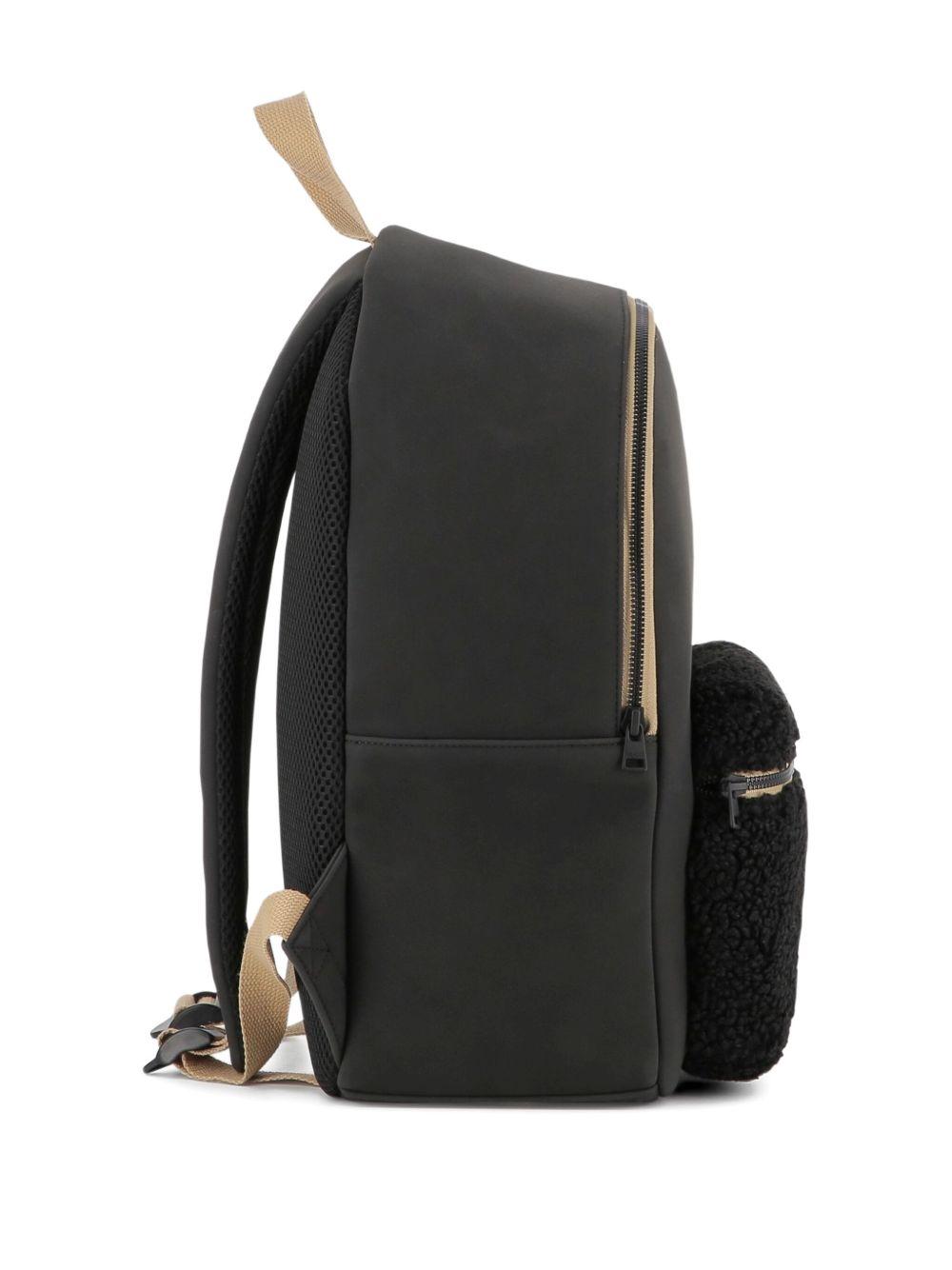 Zaino Rucksack per bambino Hugo Kids nero con applicazione frontale con logo G00559 09B Hugo KIDS 
