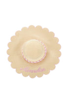 Cappello estivo per bambina Monnalisa beige a righe 19G016 7075 0393 MONNALISA KIDS 