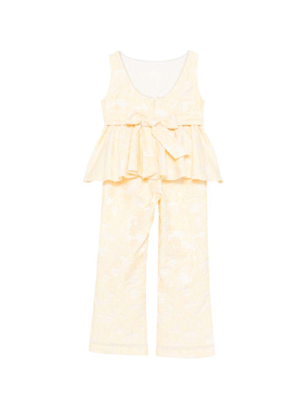 Set due pezzi per bambina La stupenderia gialli con dettaglio floreale 2CJCT74 X09 LA STUPENDERIA KIDS 
