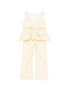 Set due pezzi per bambina La stupenderia gialli con dettaglio floreale 2CJCT74 X09 LA STUPENDERIA KIDS 