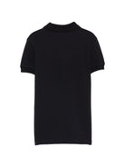 T-shirt per bambino Moschino Kids nera con colletto stile polo HUM05LLFA08 60100 MOSCHINO KIDS 