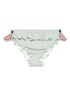 Slip bikini per bambina Donsje Sisi verde con dettagli con ruches 4501302 110ZB DONSJE 
