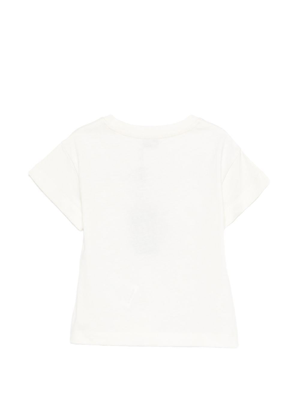 T-shirt per bambina Etro Kids bianca con logo applicato GY8A31 Z3672 102GL ETRO KIDS 