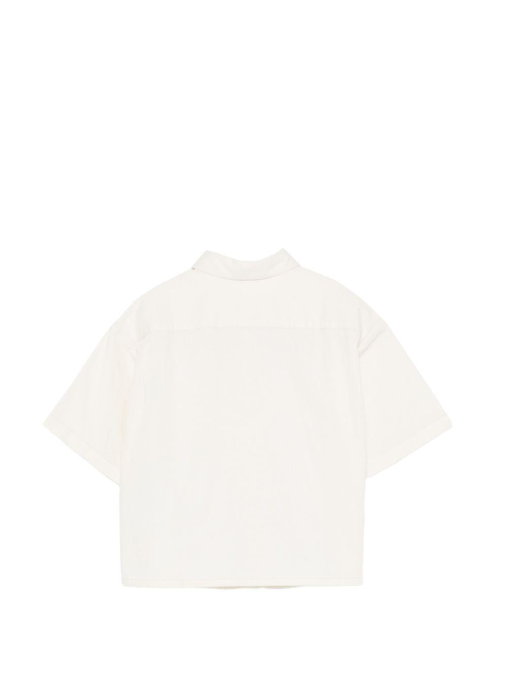 Camicia Elyas per bambino Bonpoint bianca con ricamo logo sul davanti S06BSHW00024 002 BONPOINT 