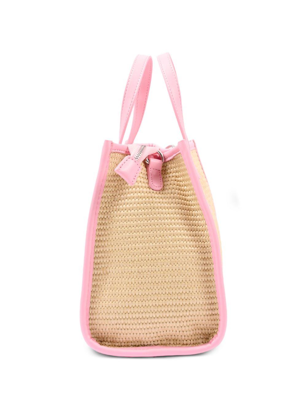 Borsa Vivian MC2 Saint Barth beige con logo ricamato sul davanti VVID001 00415L MC2 ST. BARTH KIDS 
