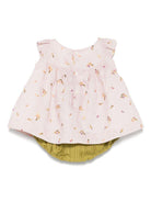 Abito per neonata La Stupenderia rosa con ricamo a fiori TBCT52 I02 LA STUPENDERIA KIDS 
