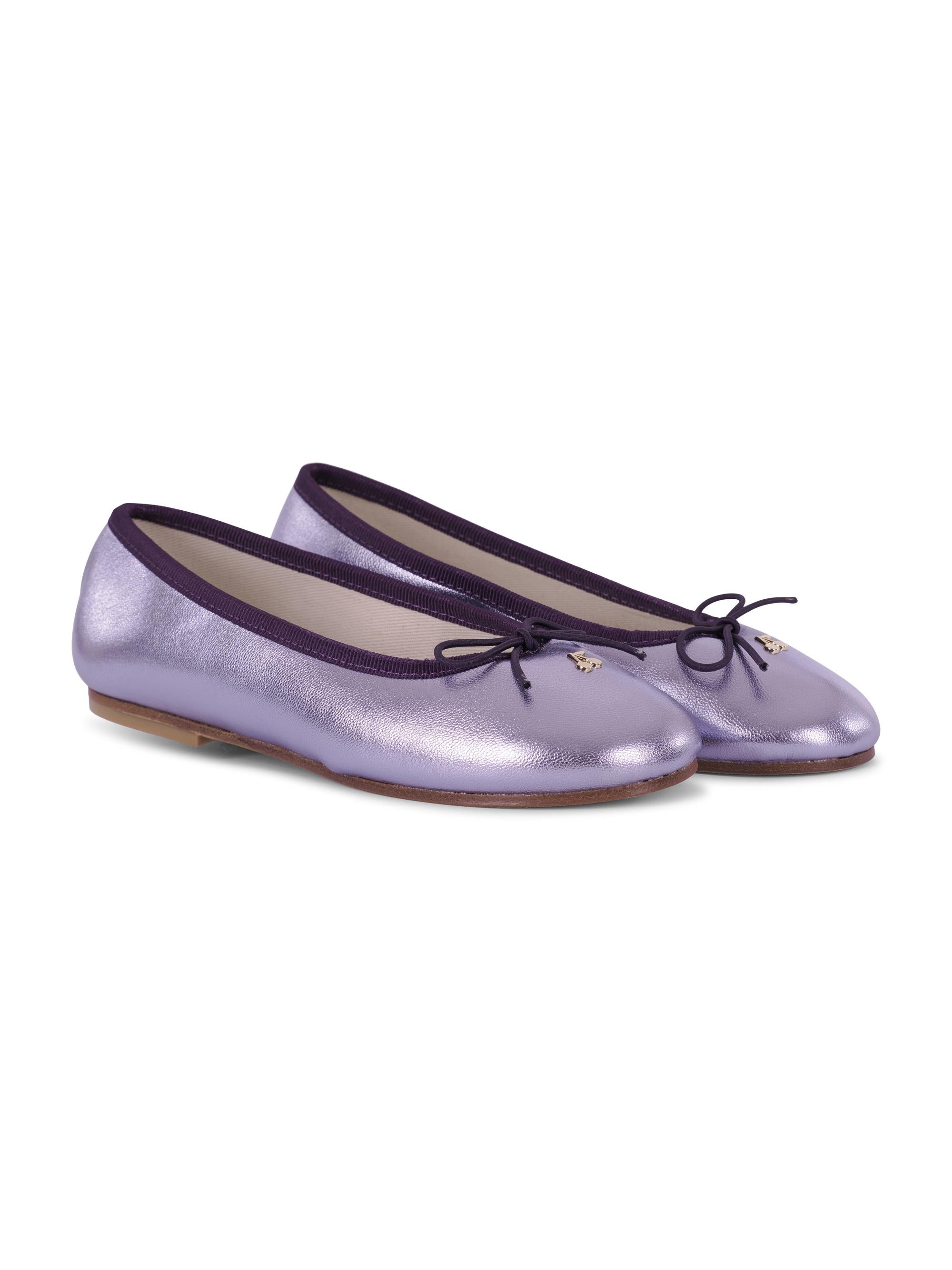 Ballerine per bambina Bonpoint lilla con fiocco C06GSOL00001 057A BONPOINT KIDS 