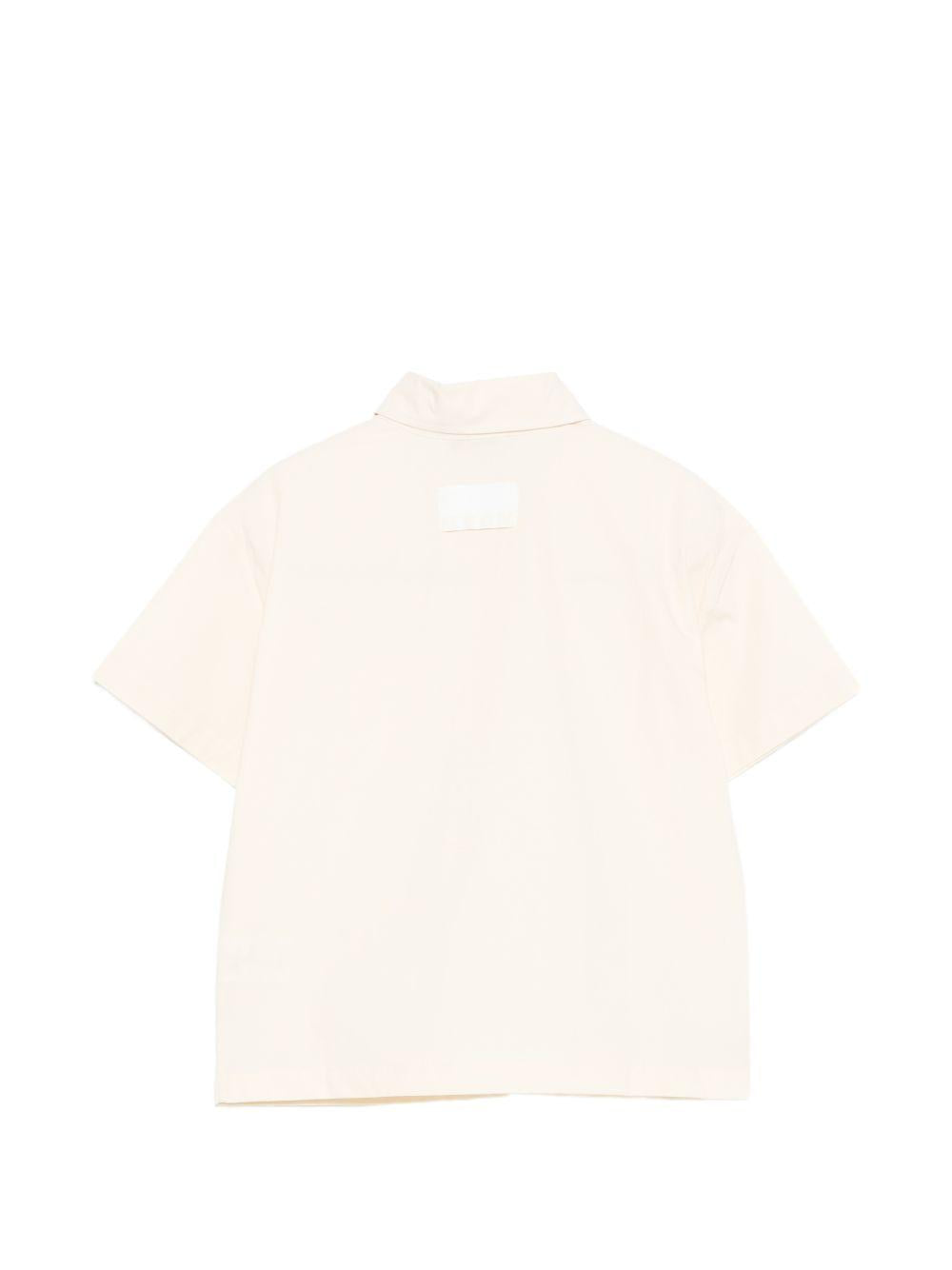 Camicia per bambina MSGM Kids bianca con logo sul davanti S6MSJGSI163 002 MSGM KIDS 