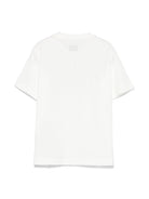 T-shirt con applicazione per bambino C.P. Company Kids bianco con girocollo C9M008LAA17 10135 C.P.COMPANY KIDS 