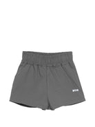 Shorts per bambina MSGM Kids grigi con vita arricciata S6MSJGSH164 103 MSGM KIDS 