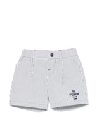 Shorts per neonato Fendi Kids bianco con motivo a righe BMF280 AY8G F1I11 FENDI KIDS 
