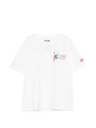 T-shirt per bambino MC2 Saint Barth Kids bianca con motivo SuperMan POT0002 00841L MC2 ST. BARTH KIDS 