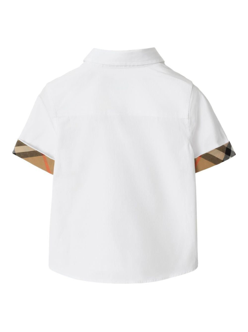 Camicia per bambino Burberry Kids bianca con colletto a punta 8121255 A1464 BURBERRY KIDS 