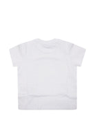 T-shirt per neonati Moschino Kids bianca con stampa orsetti sorridenti MUM04OLAA24 10101 MOSCHINO KIDS 