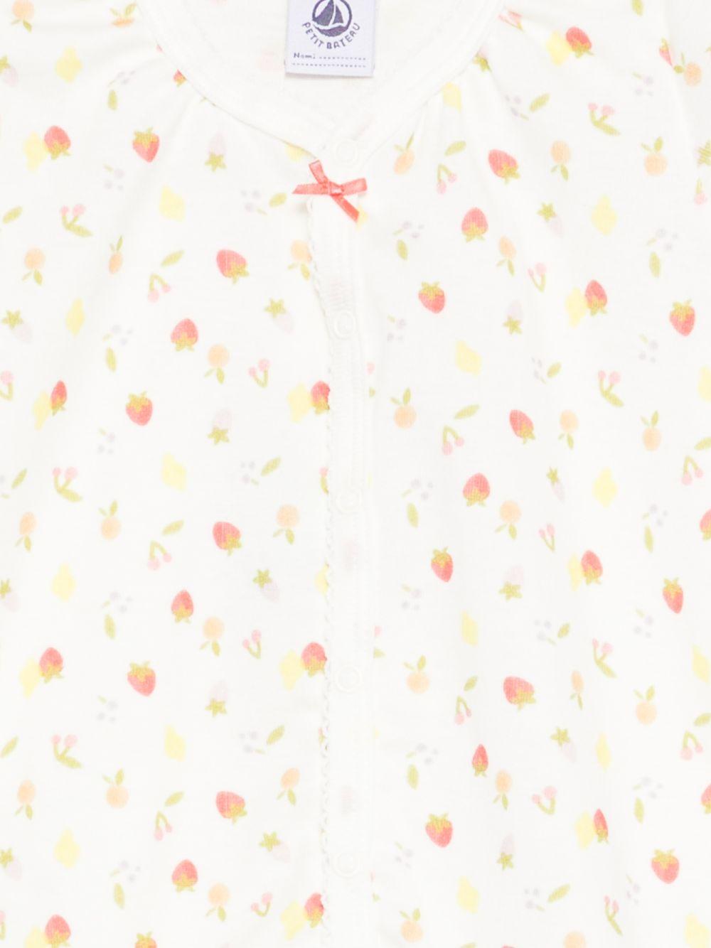 Tutina per neonata Petit Bateau bianca con stampa floreale all-over A0FCQ 01 PETIT BATEAU 