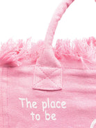 Borsa tote Colette MC2 Saint Barth rosa con stampa logo COL0018 00142L MC2 ST. BARTH KIDS 
