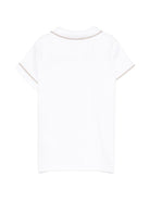 T-shirt per neonato Mariella Ferrari bianca con dettagli beige CAY23 BIANCO BEIGE MARIELLA FERRARI KIDS 