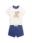 Set t-shirt e shorts per neonato Polo Ralph Lauren Kids multicolore con stampa Polo Bear 320B14037 001 Ralph Lauren kids 