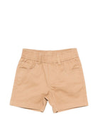 Shorts per neonato Trussardi Jeans beige con passanti per cintura TIP26074BE BROWN MAC. TRUSSARDI KIDS 