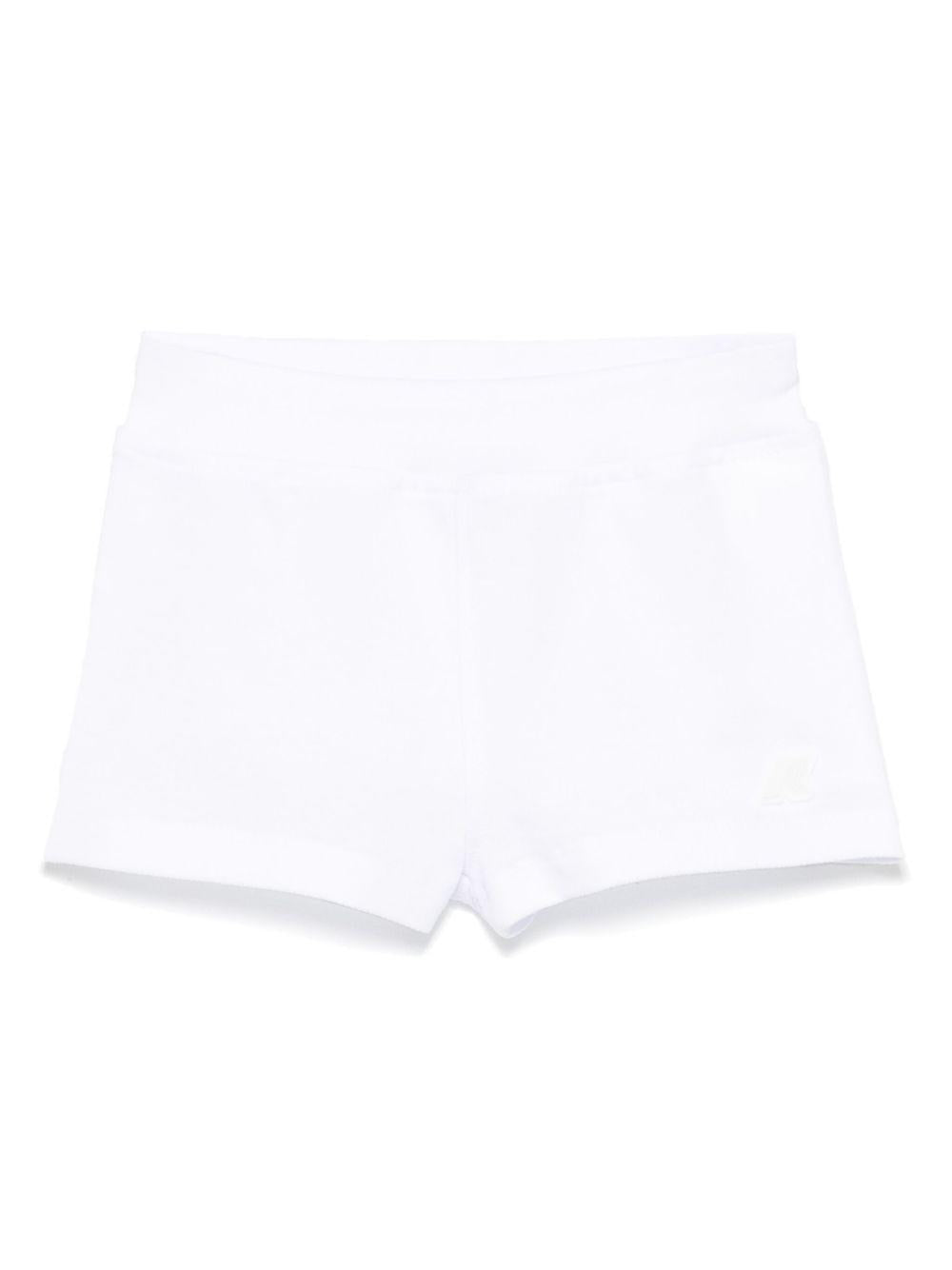 Shorts Noisette per neonato K Way Kids bianco con logo in gomma K71376W 001 K-WAY KIDS 
