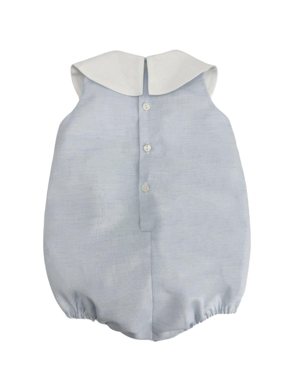 Tutina per neonati La Stupenderia azzurra con dettaglio ricamato 2TBPG55 D34 LA STUPENDERIA 