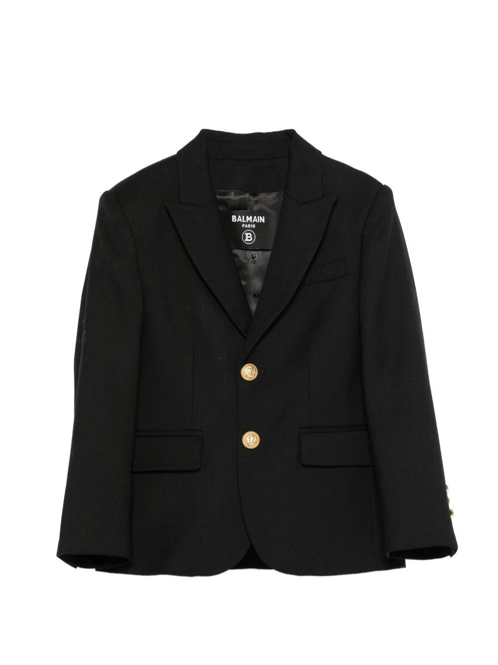 Blazer per bambino Balmain Kids nero con  bottoni BY2P14 I0196 930OR BALMAIN KIDS 