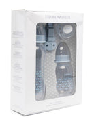 Biberon per neonato Emporio Armani Kids azzurro con stampa grafica all-over 407139 CC919 00631 EMPORIO ARMANI KIDS 