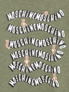 Felpa per bambino Moschino Kids verde oliva con stampa orsetto HUF09LLCA88 30037 MOSCHINO KIDS 