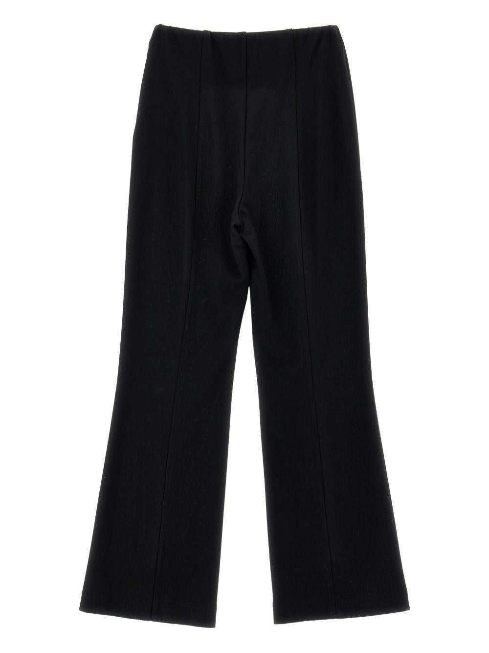 Pantaloni per bambina Monnalisa nero con dettaglio con cuciture 41G401 7231 0050 MONNALISA KIDS 