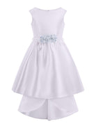 Abito per bambina Monnalisa bianco con applicazione a fiori 71G912 7304 0158 MONNALISA KIDS 
