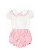 Completo t-shirt e culotte per neonata La Stupenderia multicolore con ricamo floreale 2CBCT52 X07 LA STUPENDERIA KIDS 