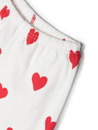 Pigiama per bambina Petit Bateau bianco con motivo a cuori 59401 04 PETIT BATEAU KIDS 