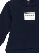 Top per neonato Balmain Kids blu scuro con stampa logo BY4500 Z3183 617BC BALMAIN KIDS 