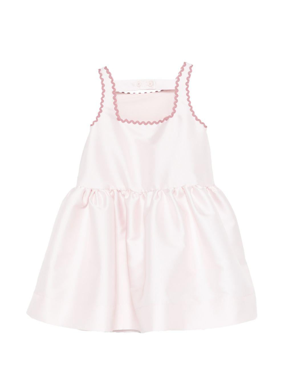 Abito per bambina Simonetta rosa con bordo aricciato SY1B02 S0251 515RS SIMONETTA KIDS 