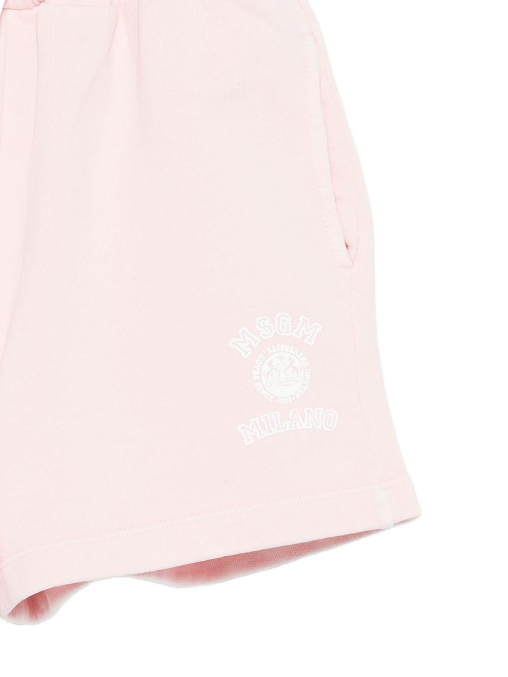 Shorts per bambina MSGM Kids rosa con coulisse S6MSJUBE054 MS076 MSGM KIDS 