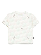 T-shirt per neonato Molo Riley beige con stampa all-over 6S25A202 9288 MOLO KIDS 