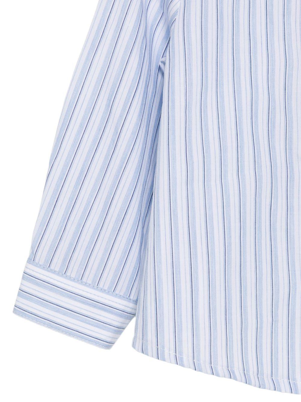 Camicia per neonato Emporio Armani Kids azzurra con design a righe EB001165 AF20973 F0023 EMPORIO ARMANI KIDS 